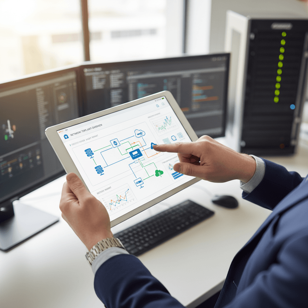 IT consultant analyzing technology strategy